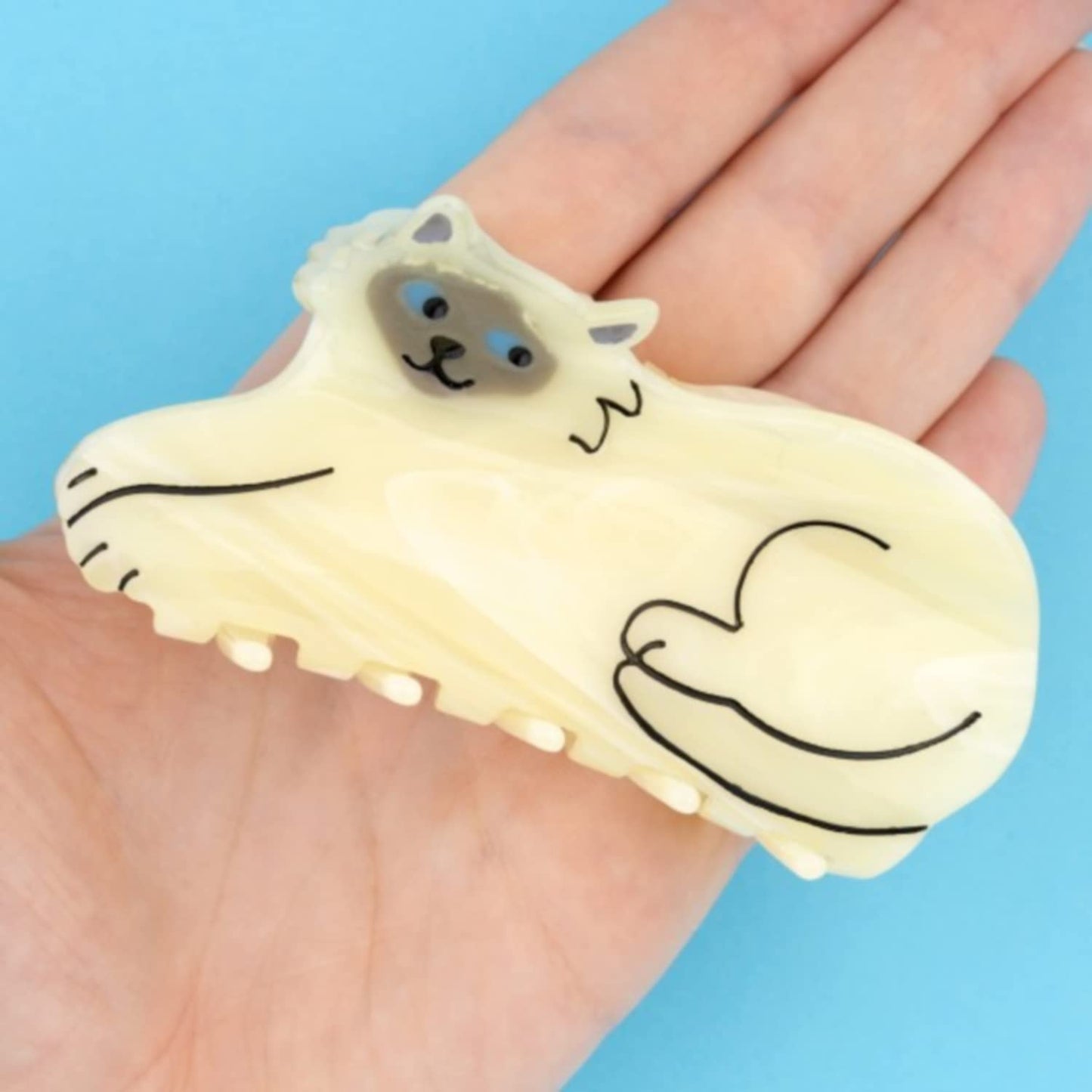 Siamese Cat Claw Clips,Cellulose Acetate Hair Clips,Big Claw Clips for Women