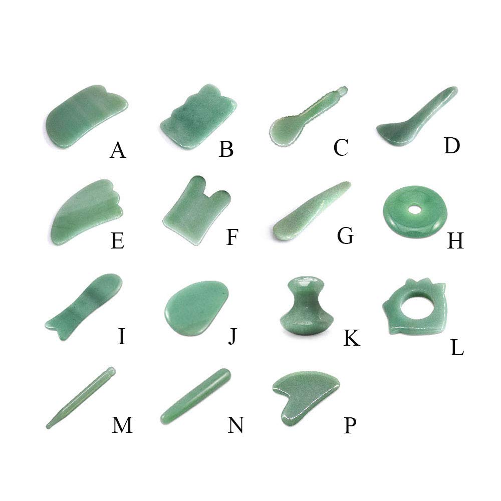 TOP SEWING Gua Sha Facials Tools for Jaw Massage Tools Board Natural Jade Stone for SPA Acupuncture Therapy Trigger Point Treatment