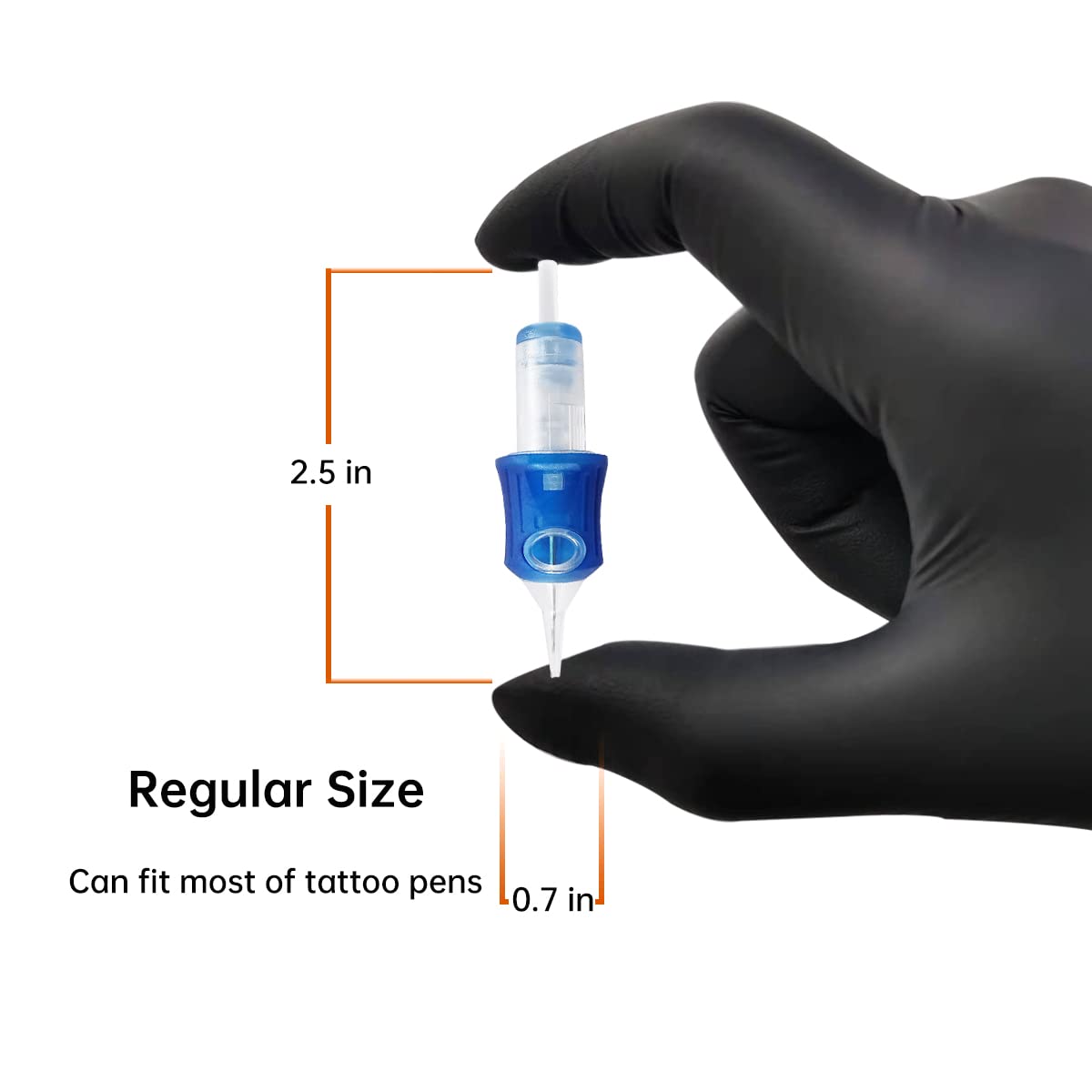 Needlehouse Silicone Wrap Tattoo Cartridge Needles 1RL 0.35mm Standard Round Liner 20Pcs For Rotary Tattoo Machine Supply (1201RL)