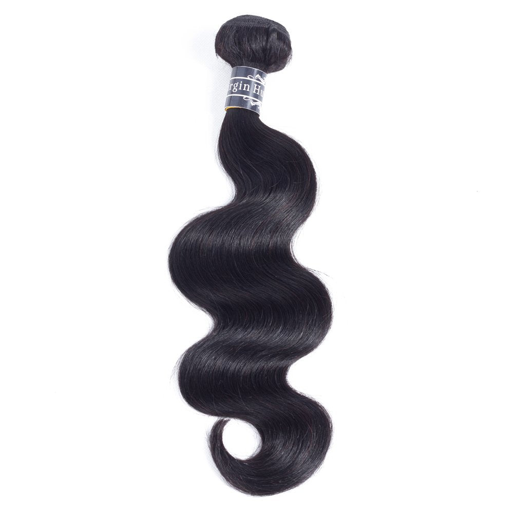 Amella Hair Brazilian Body Wave One Bundle 20inch 100% Unprocessed Brazilian Virgin Natural Black 8A Body Wave Human Hair Weft