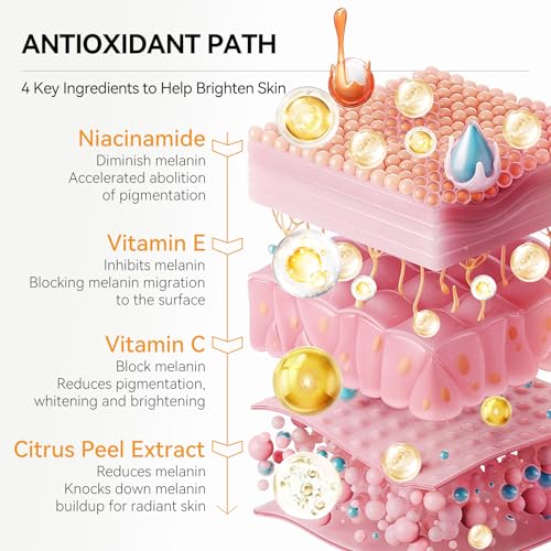 Vitamin C Serum for Face, BREYLEE Vitamin C Facial Serum, Moisturizing Face Serum, Anti Aging Serum for Skin Care, Brightening Skin with Hyaluronic Acid, Vitamin E, Retinol, 0.6 Fl Oz