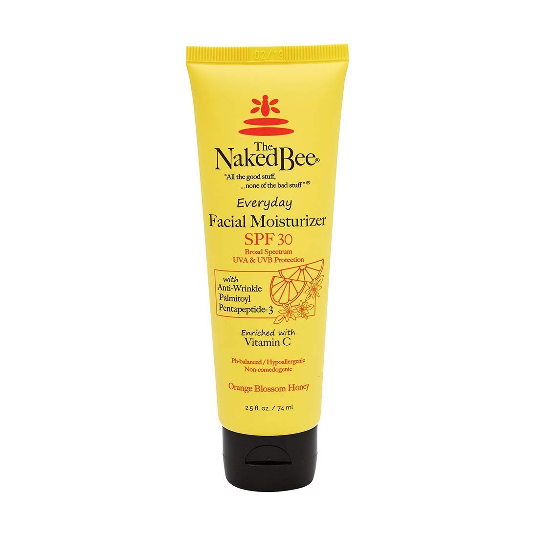 The Naked Bee 2.5oz Vitamin C Facial Moisturizer SPF 30 + Lavender & Beeswax Absolute Hand and Body Lotion 6.7oz + Vitamin C Face & Body Moisturizing Sunscreen SPF 30