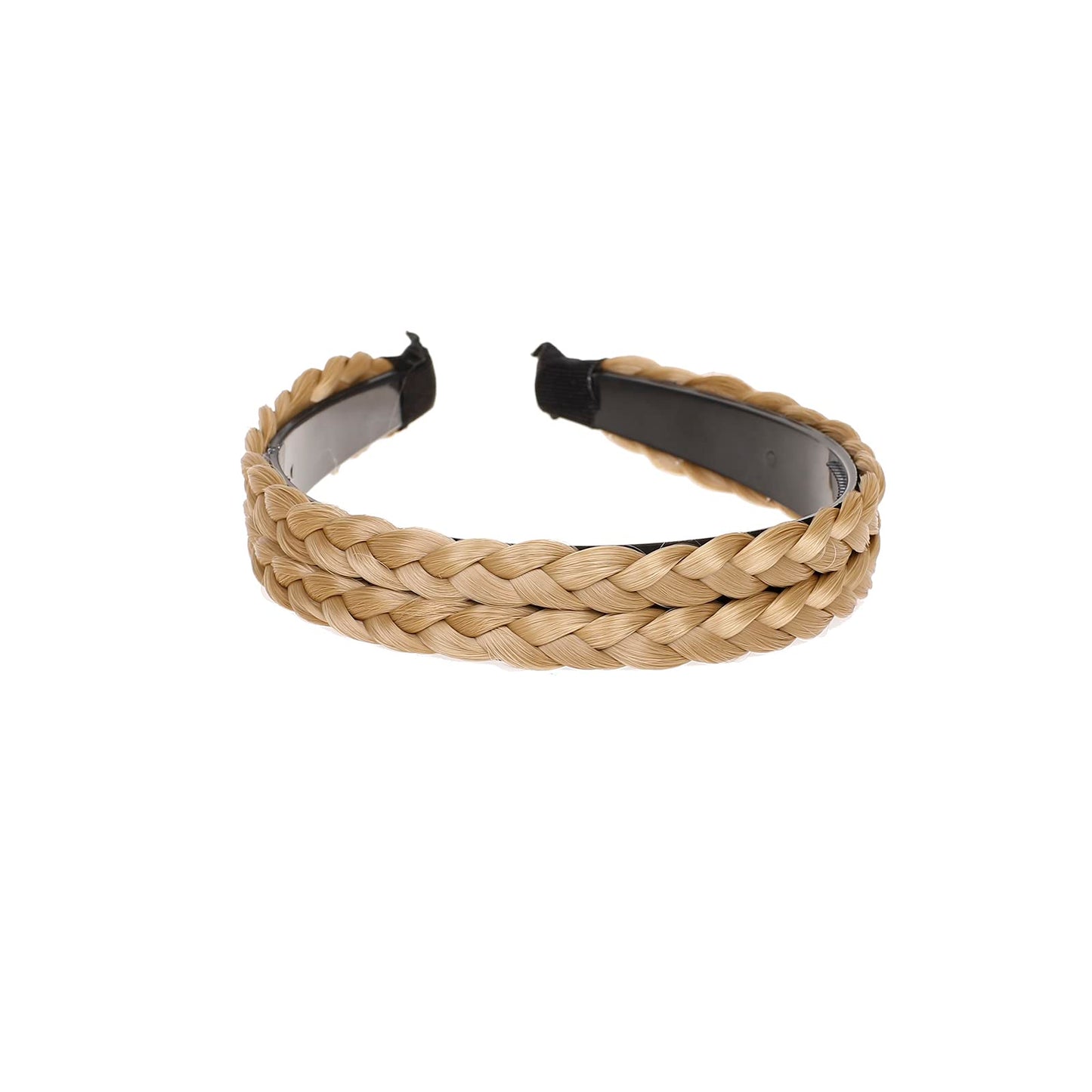 vowyore Braid headband Messy Double strand Wide Hair Classic Chunky Elastic Plaited Synthetic Braids Hairpiece Girl Women Hair Hoop