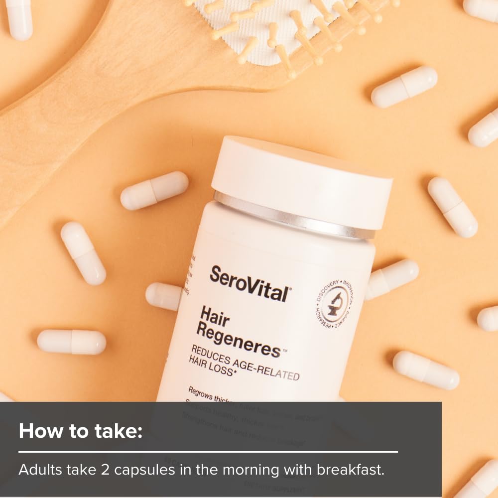 SeroVital® Hair Health Bundle – Supplement & Serum Formulated for Women Seeking Enhanced Hair Growth - Thicker, Strengthened Hair, Increased Scalp Coverage- For Age-Related Hair Loss