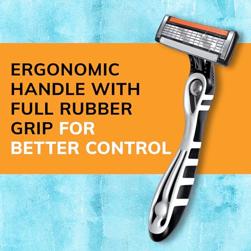 BIC Flex 5 Titanium 5-Blade Disposable Razor for Men, Sensitive Skin Razor For a Smooth, Comfortable and Close Shave, 4 Piece Razor Set