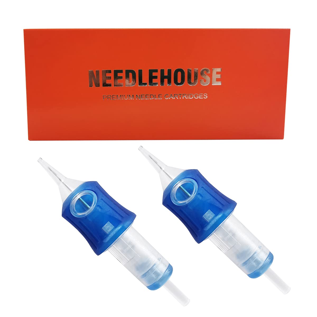 Needlehouse Silicone Wrap Tattoo Cartridge Needles 1RL 0.35mm Standard Round Liner 20Pcs For Rotary Tattoo Machine Supply (1201RL)