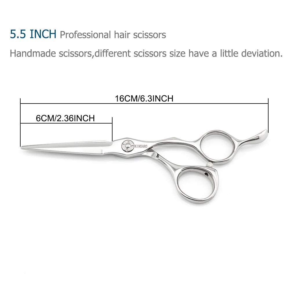 Barber Scissors Set 5.5" Professional Hair Scissors Set Hair Cutting Shears Haircut Shears Hair Thinning Scissors Kinsaro