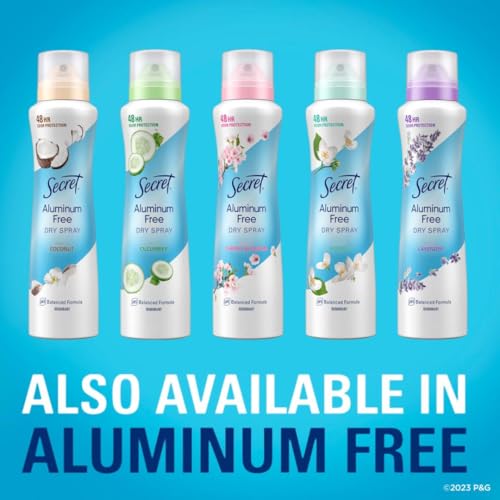 Secret Dry Spray Antiperspirant Deodorant for Women, 48hr Weightless Sweat & Odor Protection, Gentle on Skin, Shower Fresh Scent, 4.1 oz (Pack of 3)