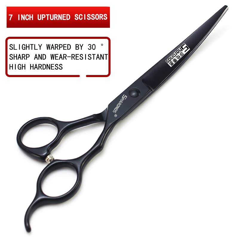 SHARONDS 7 Inch Stainless Steel Professional Barber Scissors Hair Thinning Scissors Hairdresser or Home Hairdresser Variant/Hybrid Scissors (7 inch-3pc)