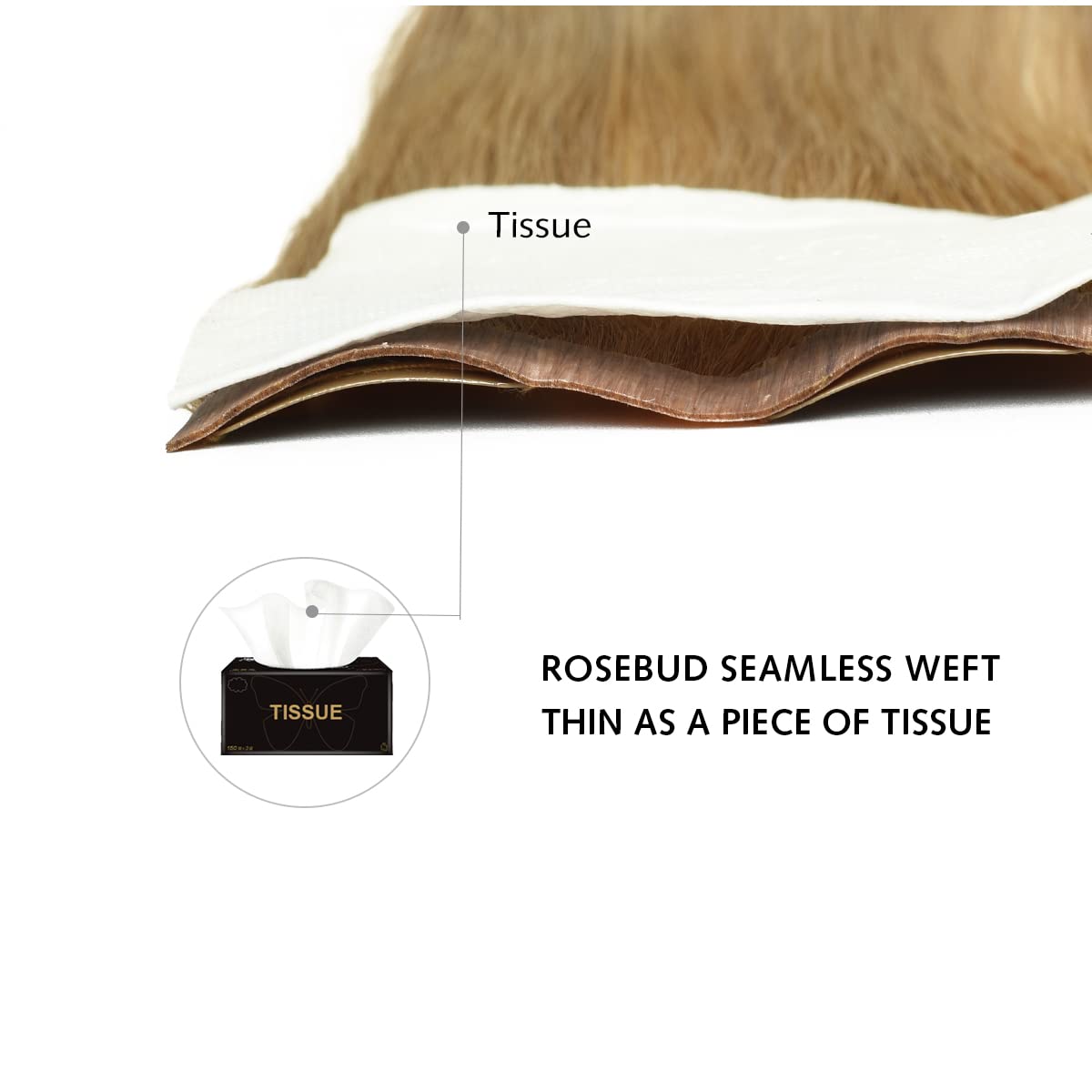 Rose bud Clip In Hair Extensions Real Human Hair Remy 7Pcs 16 Clips Seamless Weft Hair Extensions Human Hair