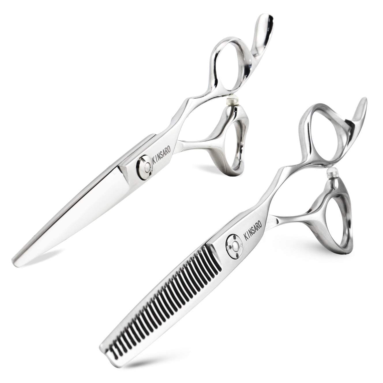 5.5 INCH hair scissors sharp hair shears for hair cutting scissors barber scissors and 5.75 INCH hair thining scissors thinning shears Kinsaro
