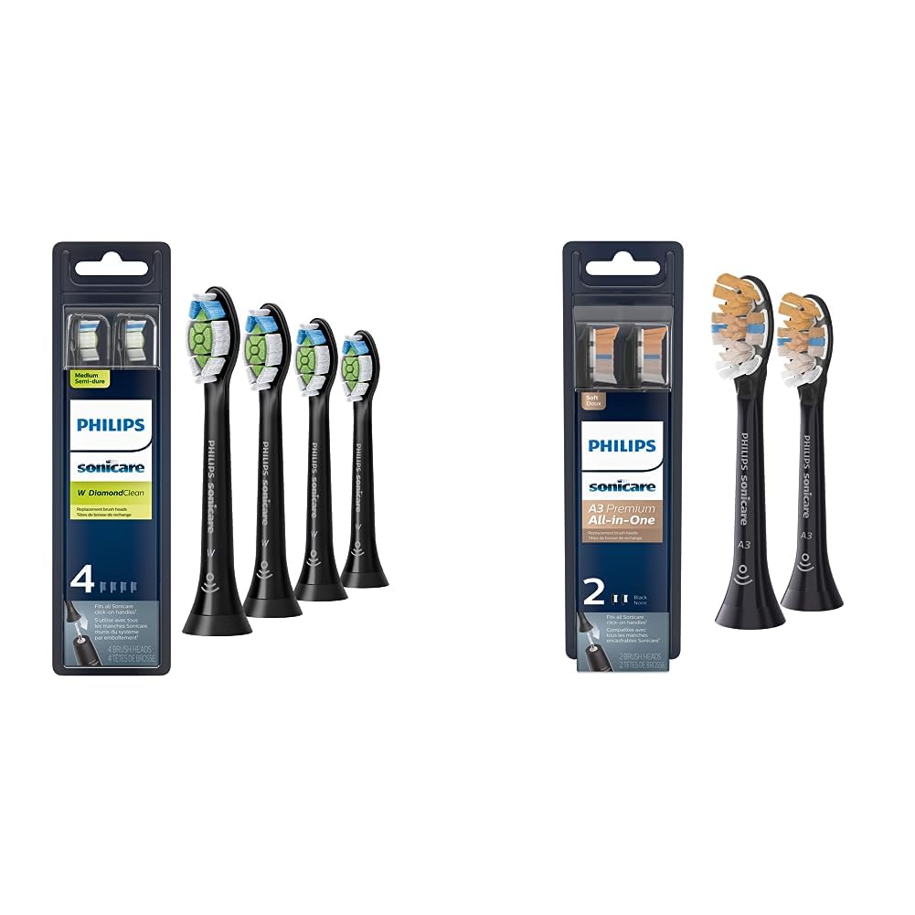 Philips Sonicare Genuine DiamondClean and A3 Premium Toothbrush Heads