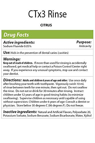 CariFree Maintenance Rinse (Citrus): Fluoride Mouthwash | Dentist Recommended Anti-Cavity Rinse | Xylitol | Neutralizes pH | Freshen Breath | Cavity Prevention | Alcohol Free