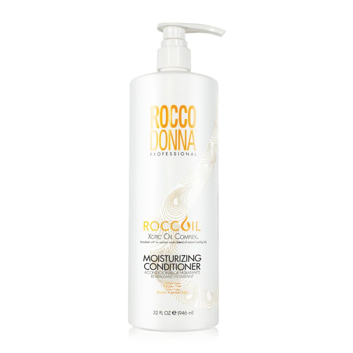 Rocco Donna Moisturizing and Hydrating Conditioner for Damaged hair | Intense Dry Hair Repair | 32 oz
