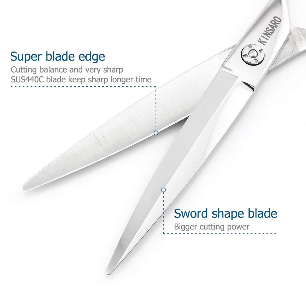 7 INCH hair cutting scissors hair scissors barber shears 6 INCH hair thinning shears hair thinning scissors Kinsaro