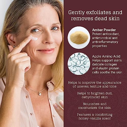 AVYA Honey + Amber Exfoliating Scrub (Travel Size - 1 fl oz) - Deep Cleansing with Honey's Antioxidant Power and Bamboo for Refined Texture and Intense Moisturization