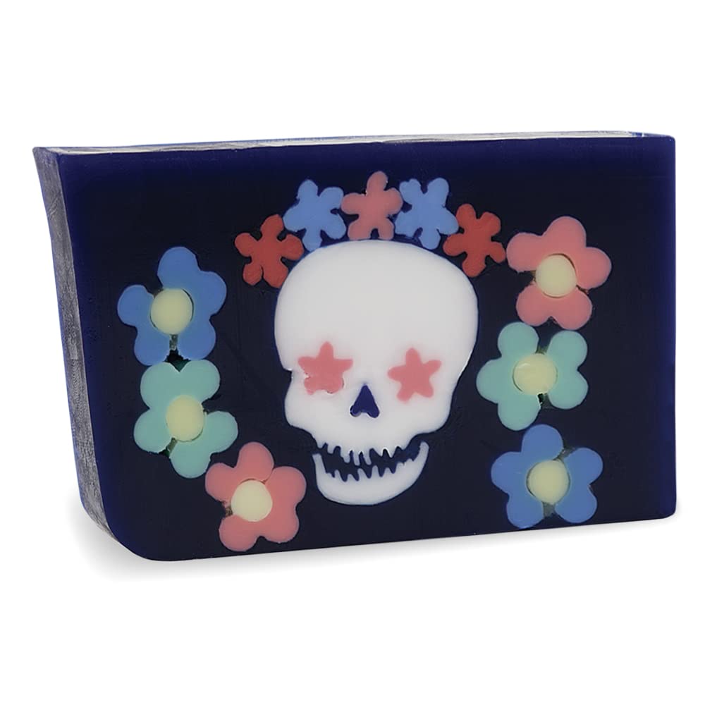 Primal Elements Glycerin Bar Soap | Helps All Skin Types, Sensitive, Oily & Dry Skin | NO PARABENS, VEGAN, GLUTEN FREE, 100% VEGETABLE BASE - (Sugar Skull)