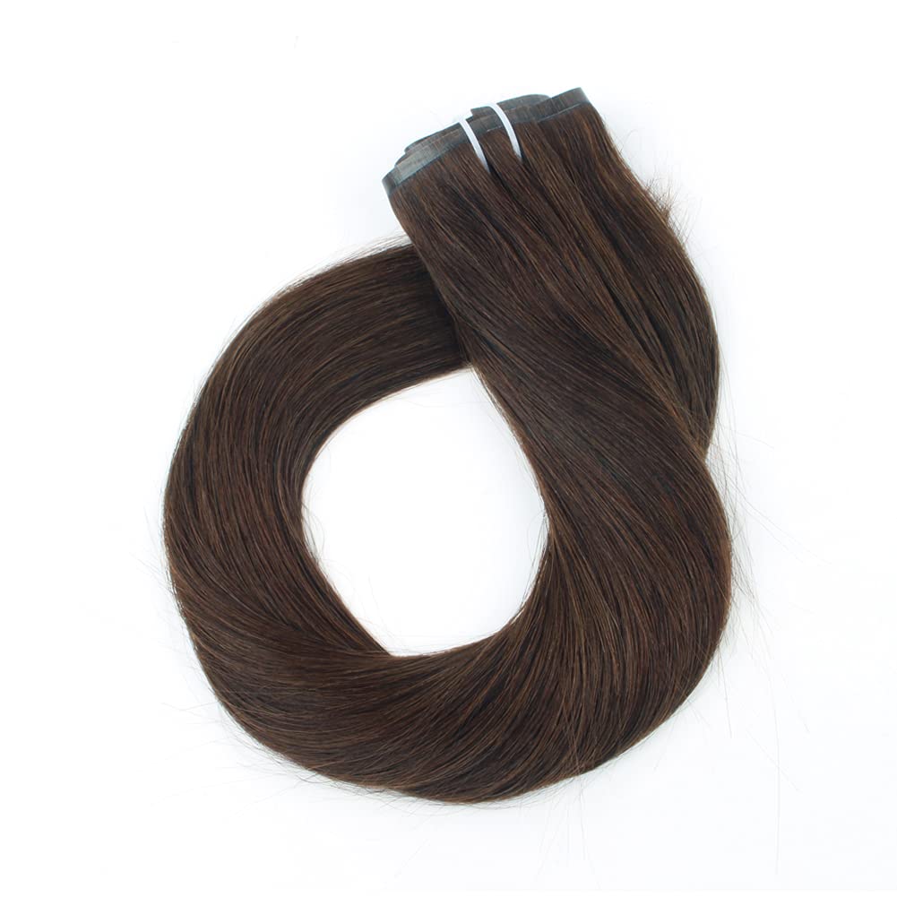 Sixstarhair Clip In Extensions Remy Human Hair Walnut Brown Hair Extensions Medium Brown Real Thick Hair 120g Pack with Seamless Clip In Hair Extensions 16inch 8 Pieces Pack
