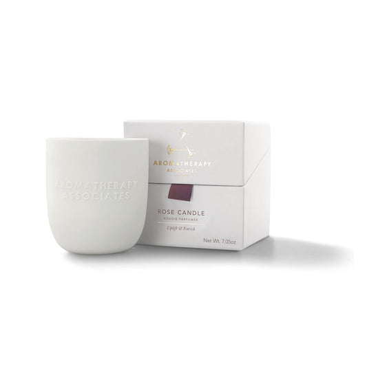 Aromatherapy Associates Rose Candle. Hand Poured Vegan Wax to Enrich and Uplift. Crafted with Damask Rose and Geranium Essential Oils. 40 Hour Burn Time (7.05 oz)