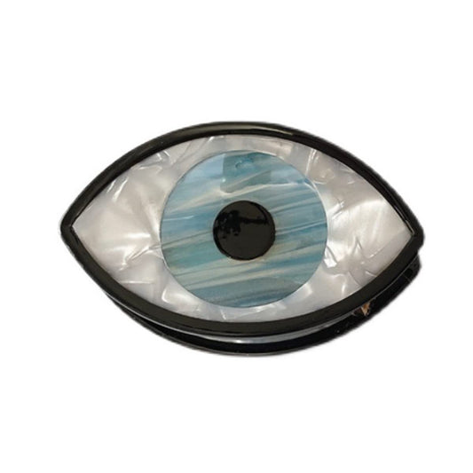 Big Blue Evil Eye Hair Claw Clip Ojo Hold Hair Pin Nonslip Large Turkey Amulet Lovely Cute Eye Strong Hairpin for Women Girl Delicate Hair Accessories-A black