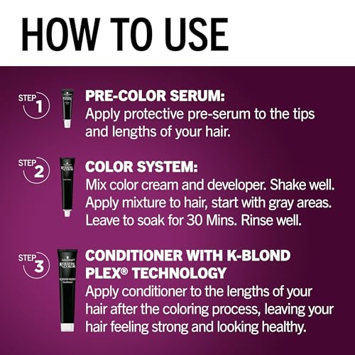 Schwarzkopf Keratin Color, Color & Moisture Permanent Hair Color Cream, 4.2 Dark Brown