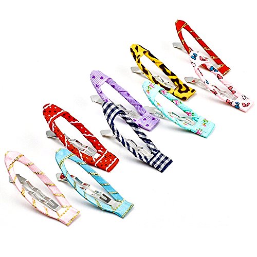 20pcs/pack 2 Inch No Slip Snap Hair Clips Ribbon Wrapped Barrettes for Girls Toddlers Kids Women Accessories(20Pcs)