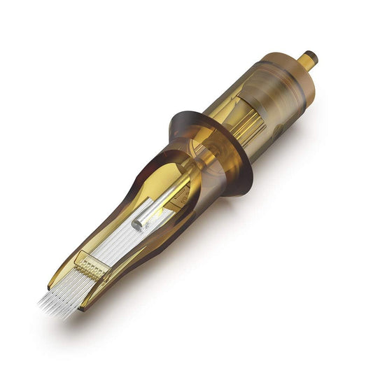 RHEIN Tattoo Cartridge Needles 20pcs 7RM #12 Standard 7 Round Magnum Needle Diameter 0.35mm, 3.5mm M-Taper for Tattoo Artists & Beginners Open Tips EN02-20-OF1207RM