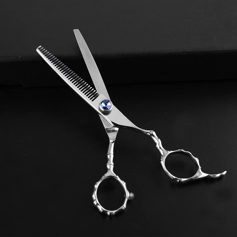 Professional 440C Thinning Scissor Hairdressing Scissors 6.5” Overall Length Stainless Steel Barber Hair Cutting Scissors for Mother Father Friends' Gifts (Blue-02)