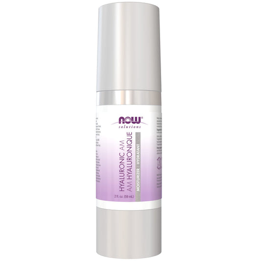 NOW Foods Solutions, Hyaluronic Acid Moisturizer, Smoothing and Toning, Rehydrating to Start Your Day, 2-Ounce