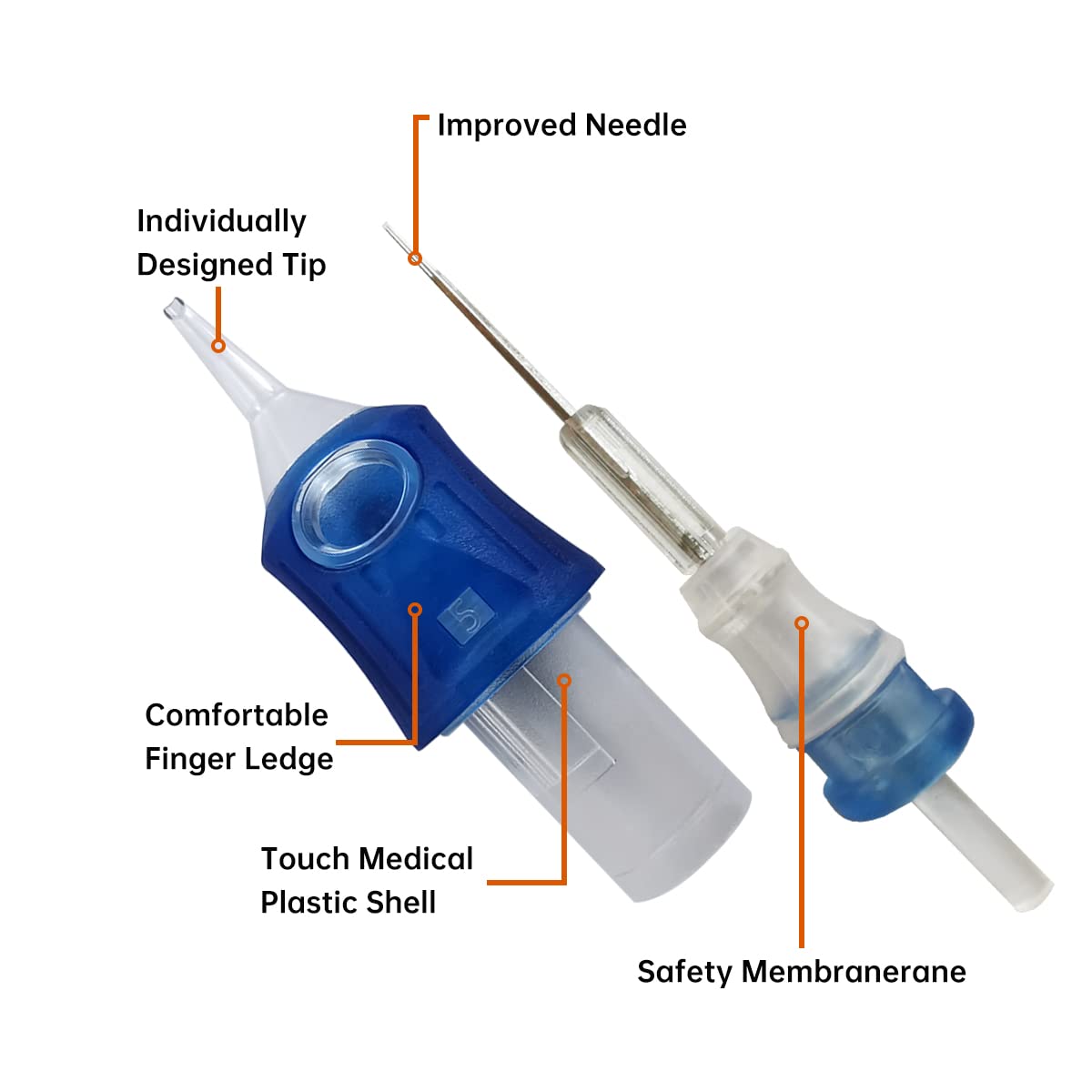 Needlehouse Silicone Wrap Tattoo Cartridge Needles 1RL 0.35mm Standard Round Liner 20Pcs For Rotary Tattoo Machine Supply (1201RL)