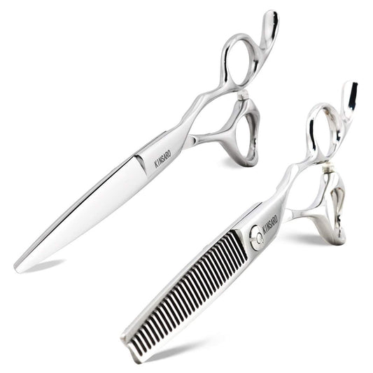 6 INCH Hair Cutting Scissors and 6 INCH Hair Thinning Scissors Barber Scissors Hairdressing Scissors Kinsaro