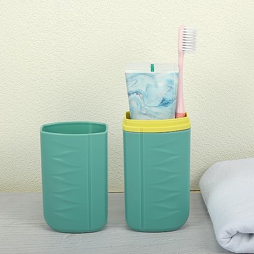 VOCOSTE Toothbrush Travel Case, Plastic, Lightweight Traveling Toothbrush Holders Case, for Travel Business, White, 2.36"x1.57"x7.87"