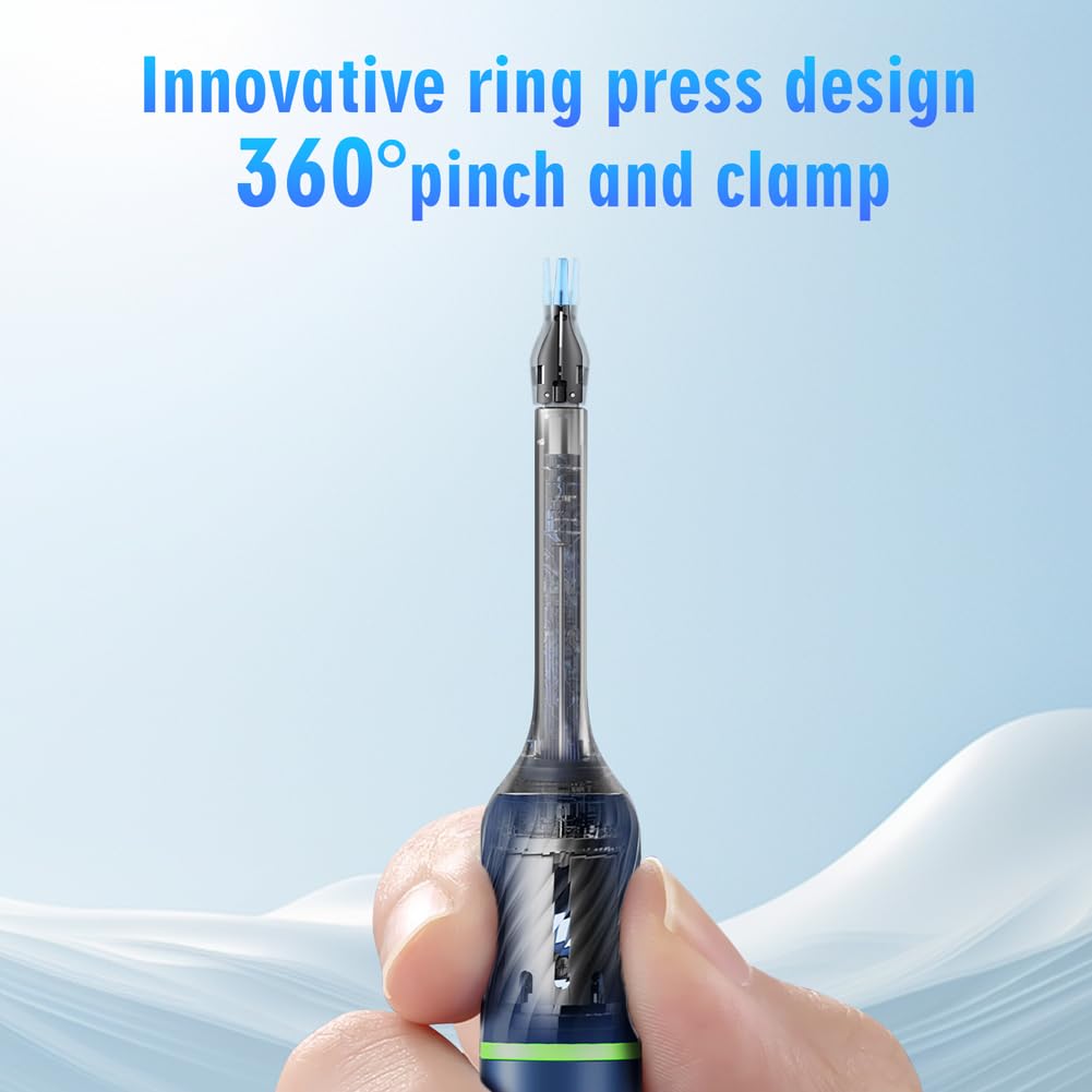 Note5 Ear Wax Tweezers with Camera, Ear Cleaner Camera Otoscope Camera with Light, Real-time Remote Video with Ear Pick & Tweezers, 6 Earwax Removal Kit 12 Spoons Ear Cleaning Set for Whole Family