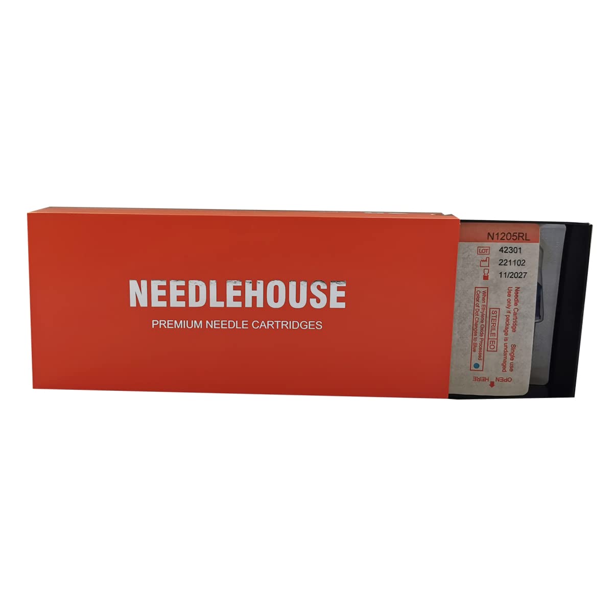 Needlehouse Silicone Wrap Tattoo Cartridge Needles 1RL 0.35mm Standard Round Liner 20Pcs For Rotary Tattoo Machine Supply (1201RL)