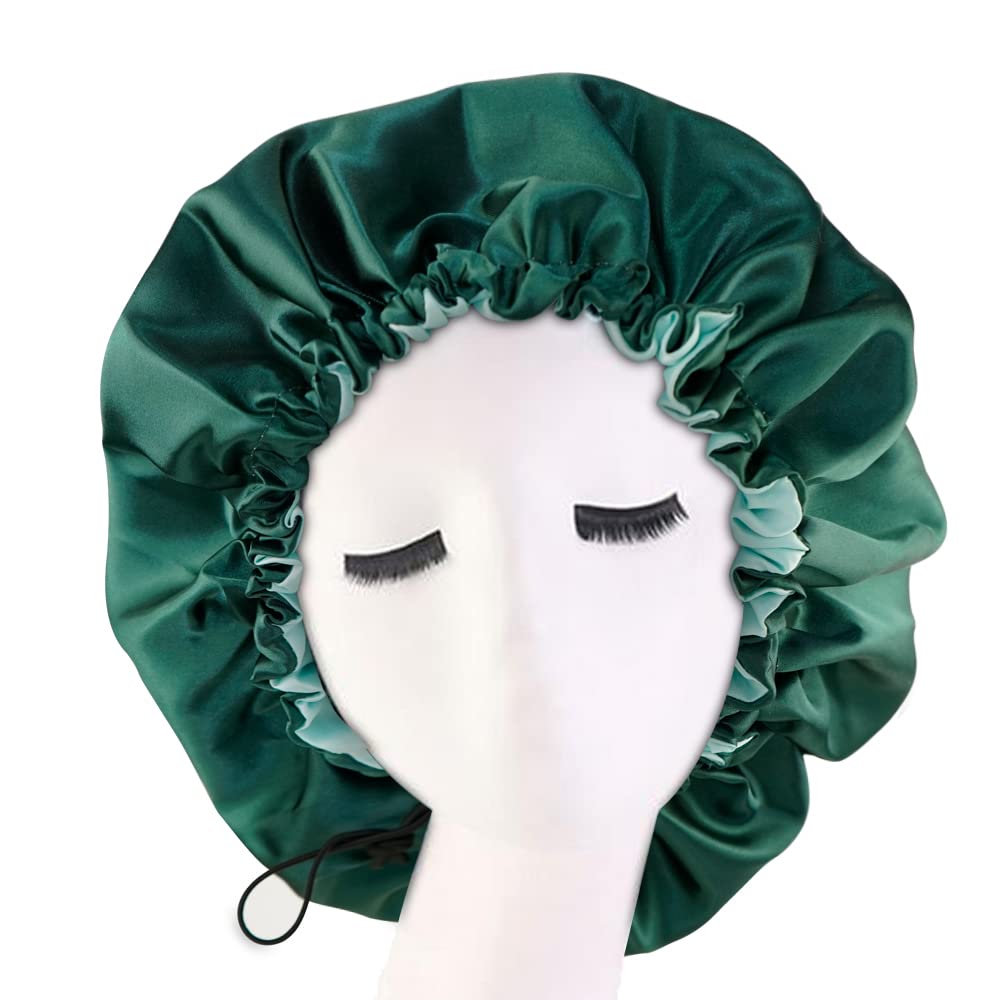 Satin Bonnet Silk Bonnet For Curly Hair Bonnet Braid Bonnet For Sleeping Bonnets For Women Large Double-layer Adjustable