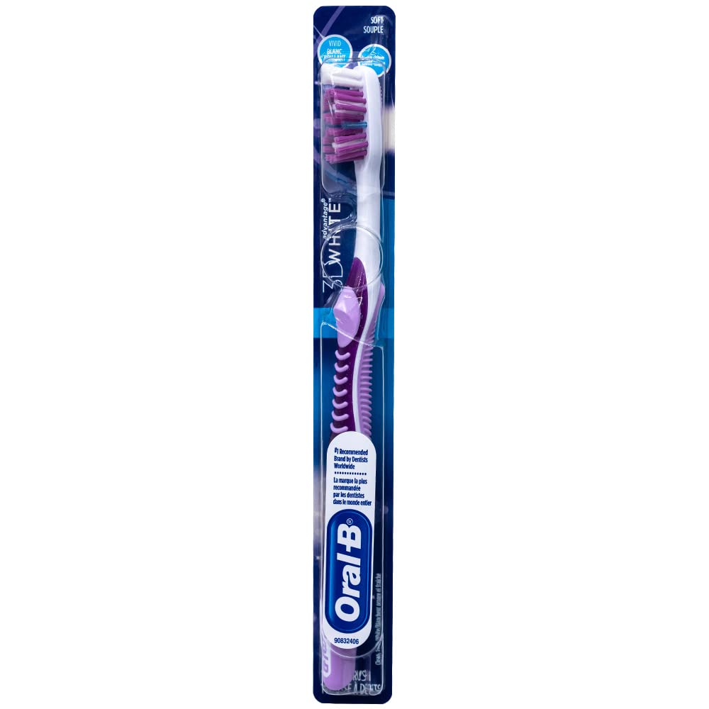 Oral-B 3D White Vivid Toothbrush, 35 Soft (Colors Vary) - Pack of 6
