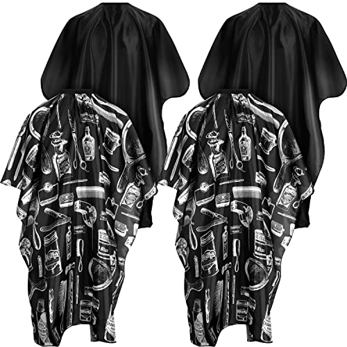 SATINIOR 4 Pcs Salon Capes Barber Cape Hair Cutting Cape Waterproof Hairdressing Styling Hair Coloring Nylon Cape for Barber Hairdressers