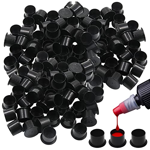 Tattoo Ink Caps Cups Small - Autdor 1000Pcs Tattoo Caps Cups with Base Disposable Pigment Cups Microblading Makeup Tattoo Ink Cups with Base Pigment Ink Caps 11mm Small for Tattoo Supplies