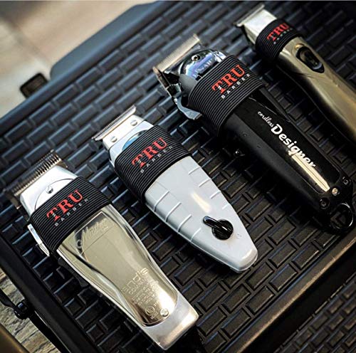 TRU BARBER clipper bands 4 PCS, clipper sleeve for barbers, clipper sleeve for barber tools, non slip, heat resistant (Black)