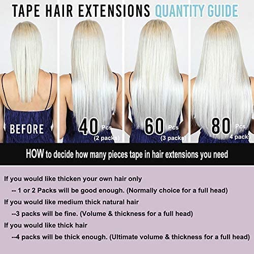 ShowJarlly Hair Extensions Real Human Hair Tape In 20pcs 18 Inches Human Hair Tape Ins Invisible Seamless Tape In Human Hair Extensions Skin Weft for White Women Chestnut Brown (2#) 40g