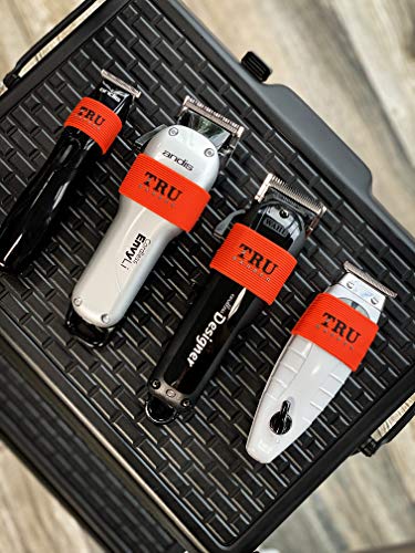 TRU BARBER clipper bands 4 PCS, clipper sleeve for barbers, clipper sleeve for barber tools, non slip, heat resistant (Black)