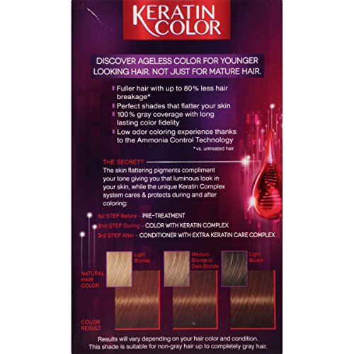 Schwarzkopf Keratin Color Anti-Age Hair Color Cream, 5.5 Cashmere Brown (Packaging May Vary)