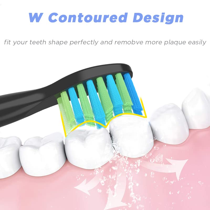 Senyum Toothbrush Replacement Heads for Fairywill,Replacement Brush Heads for Fairy Will, Electric Toothbrush Head for FW-507/508/551/515/917/959,FW-D1/D3/D7/D8, 10 Pack