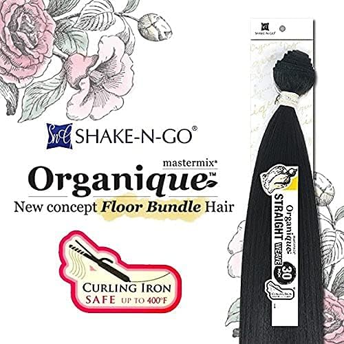 Organique Mastermix STRAIGHT 18" - Shake-N-Go Synthetic Bundle Weave (1Pack,1B)