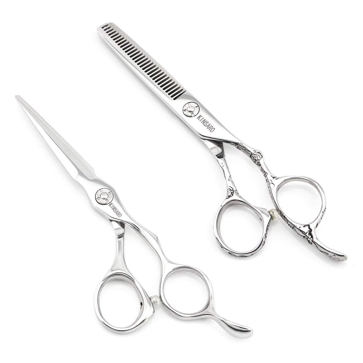 5.5 INCH Hair Cutting Scissors Hair Scissors Professional Haircut Scissors Hair Shears and 6 INCH Hair Thinning Scissors Thinning Shears Hair Scissors Set Kinsaro
