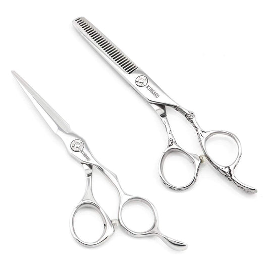 5.5 INCH Hair Cutting Scissors Hair Scissors Professional Haircut Scissors Hair Shears and 6 INCH Hair Thinning Scissors Thinning Shears Hair Scissors Set Kinsaro
