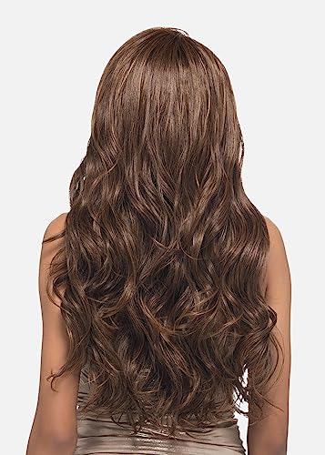 Vivica A. Fox ELISHA, SYNTHETIC HAIR, Frontal Lace Wig, Color FS4/30, 80% Medium Dark Brown(#4) with 20% Copper Blonde(#30) Frost