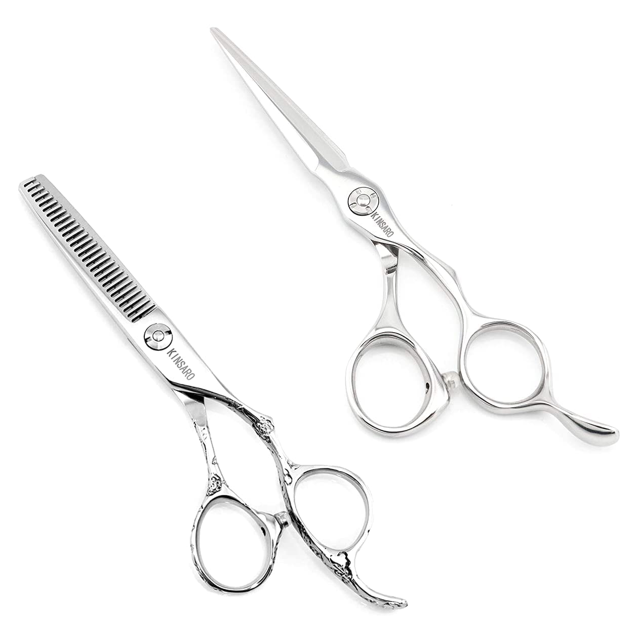 Barber Scissors Set 5.5" Professional Hair Scissors Set Hair Cutting Shears Haircut Shears Hair Thinning Scissors Kinsaro