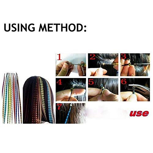 Non-Slicone Screw Thread Micro Ring Beads for Hair Extensions Applications 5 Color Optional (1000Pcs, Light Brown)