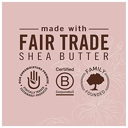 Shea Moisture Curly Hair Products, Coconut & Hibiscus Curl & Shine Shampoo, Shea Butter, Coconut Oil, Vitamin E, Sulfate Free Shampoo, Anti Frizz, Family Size, 16 Fl Oz